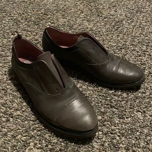 Pikolinos Pyrgos Laceless Gray Leather Oxford Shoes Women's Size 38 US 7.5/8